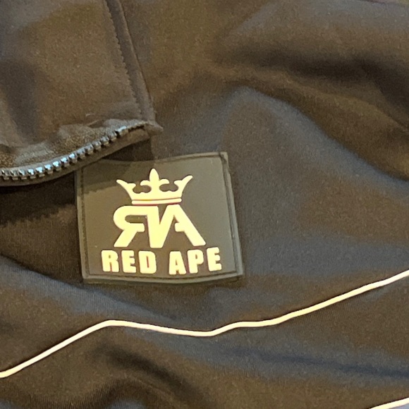 Red Ape Black Gray full Zip Jacket mens 2XL Color Block MCMXXXIII Logo SpellOut - Picture 3 of 15